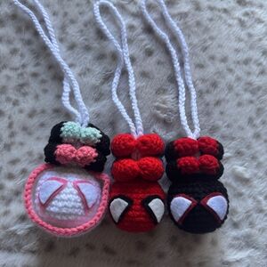 Handmade Spiderman Crochet Hanging Mirror Accessory